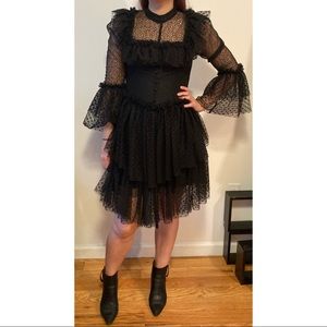 Sandra Mansour x H&M lace ruffle dress
